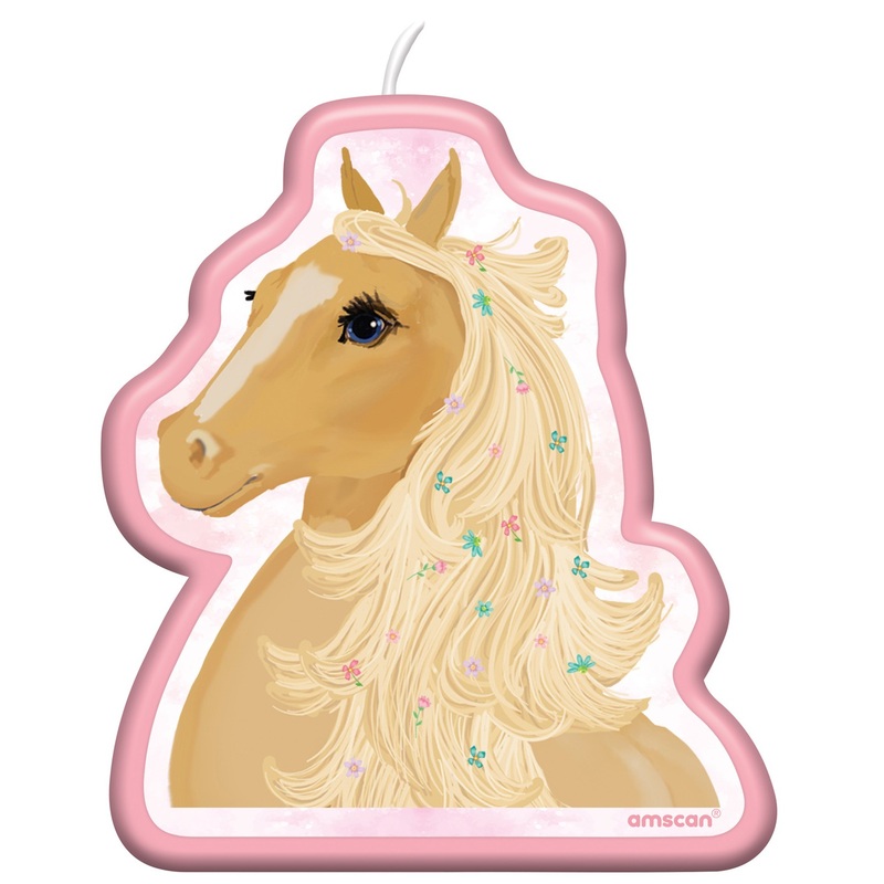 Horse cake candle Fleur