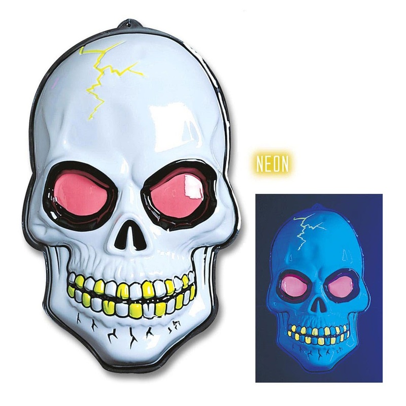 Luminous horror 3D skull mural