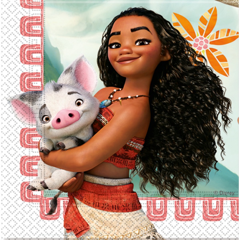 20 Vaiana paper napkins 33x33cm
