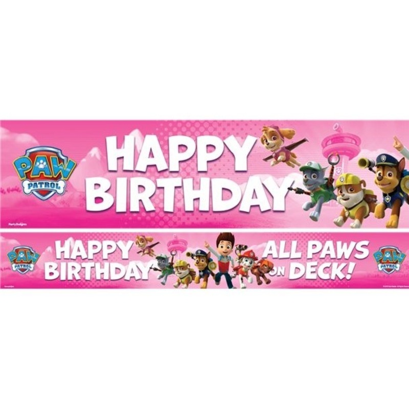 3 Paw Patrol on Deck Banners