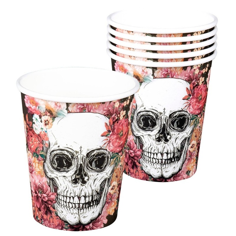 6 parade of the dead paper cups 250ml