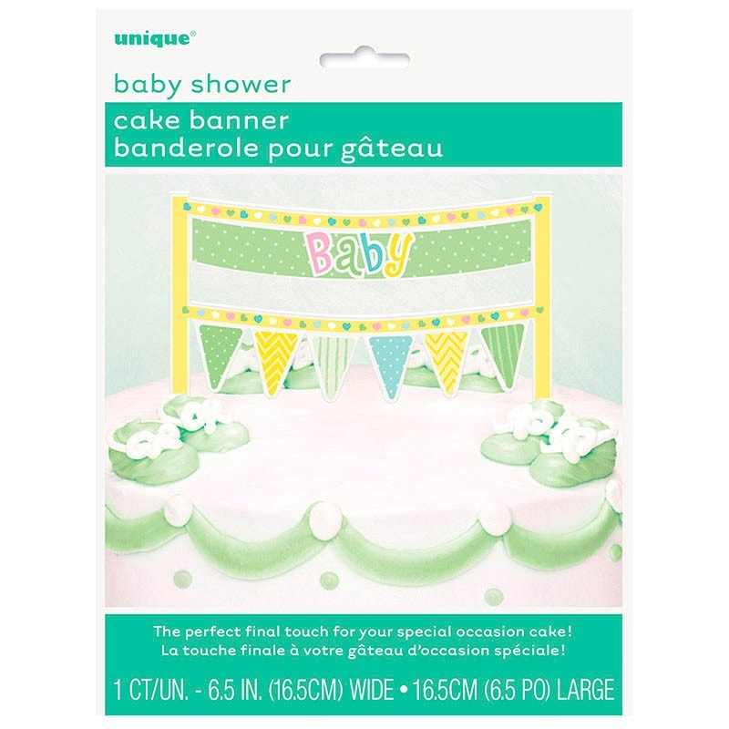 Baby Charlie cake decoration banner pastel