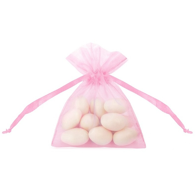 20 organza bags Claire pink 10cm