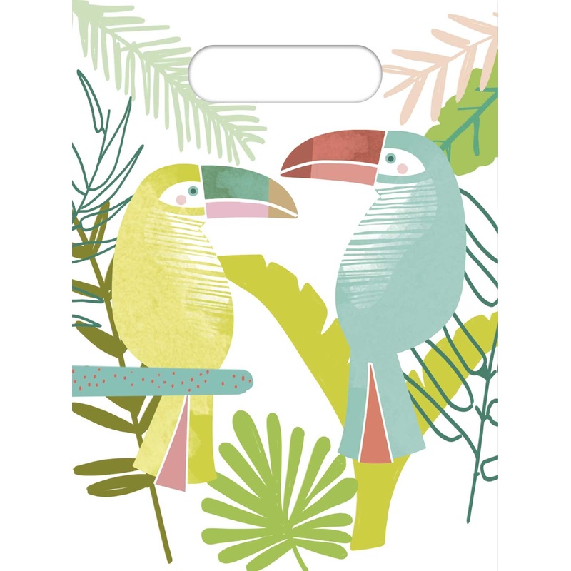 6 tropical toucan gift bags