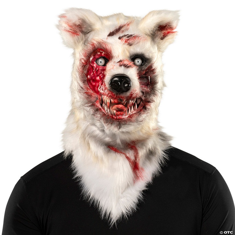 Adults Bloody Bear Full Head Covering Halloween Mask  One Size