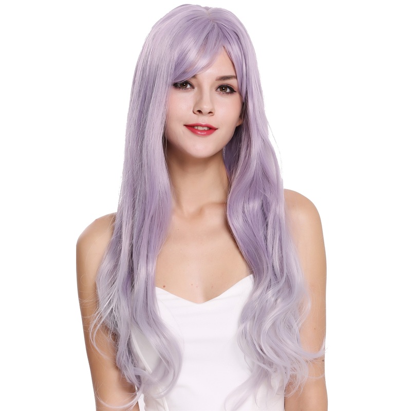 Women’s wig lady very long wavy purple violet lady lavender G8135T