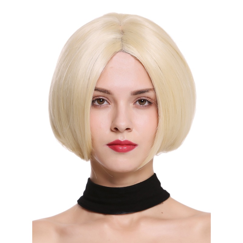 Women’s wig monofilament lace front short bob sleek fair blonde 3337A-FHT-MF