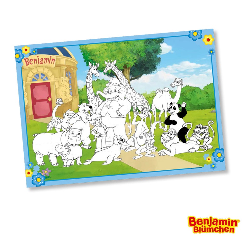 6 Benjamin Blmchen placemats to color in