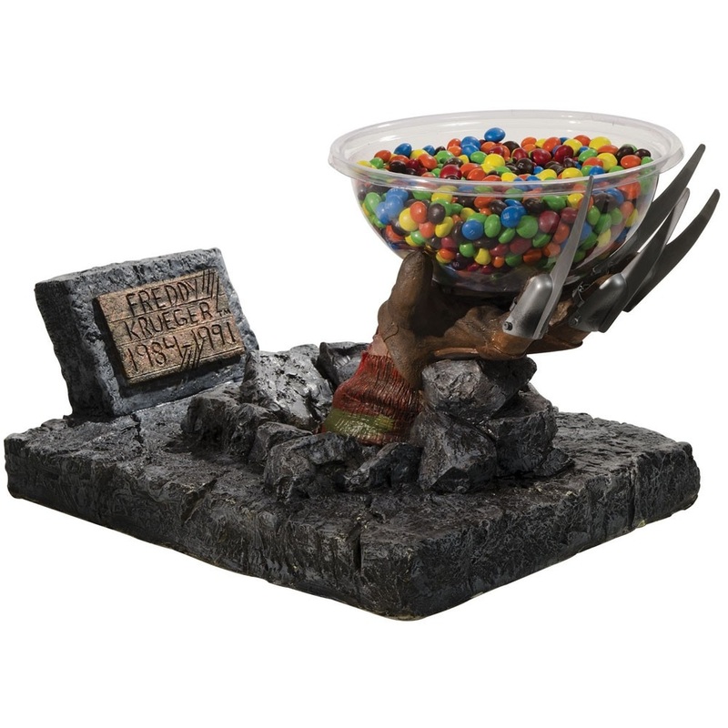 Candy serving Freddy Kruger hand with bowl