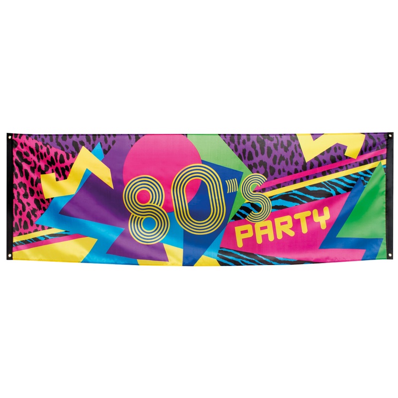 Classic 80s party banner 2.2mx 74cm