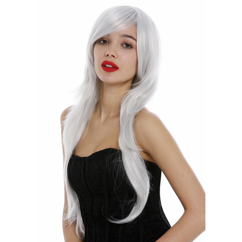 Lady Wig very long layered straight slightly wavy light gray grey Fairy Elf 3110