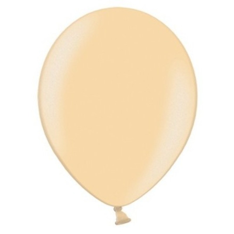 20 Partystar metallic balloons apricot 23cm