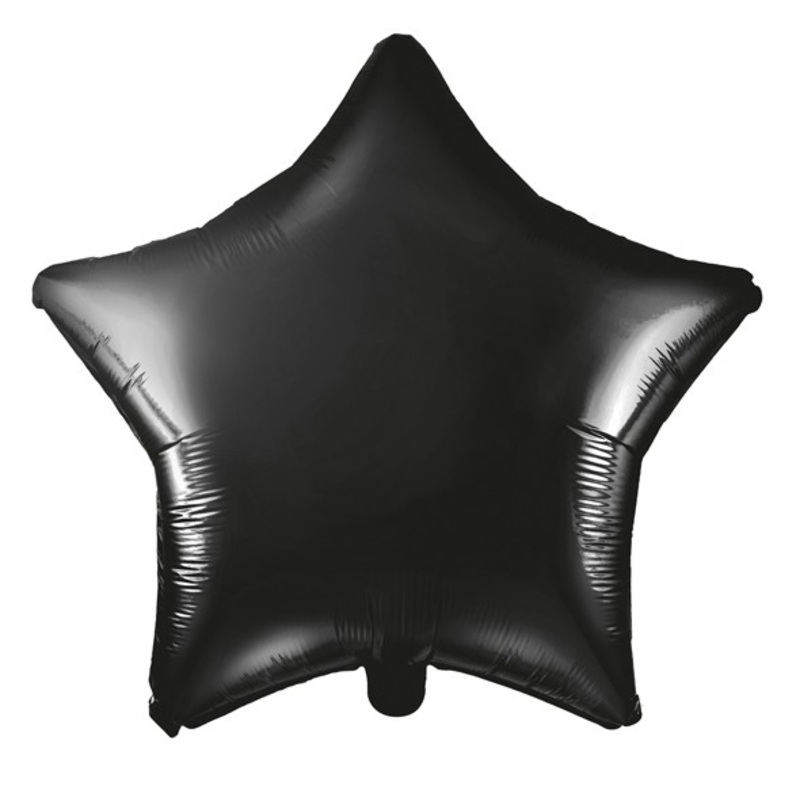 Black star balloon shimmer 48cm