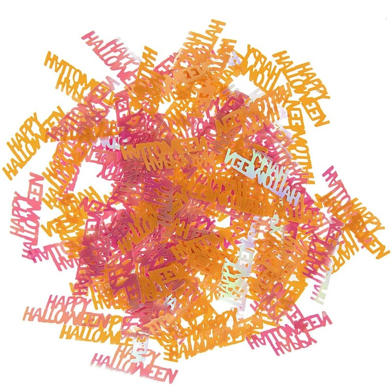 Glitter glitter sprinkle decoration Happy Halloween orange