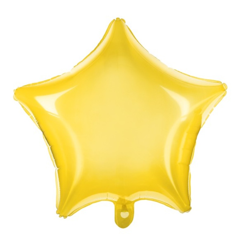 Transparent star balloon yellow 48cm