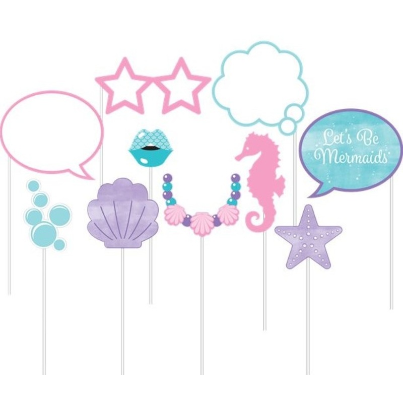 10 Mermaid Treasures Photo Props 25cm