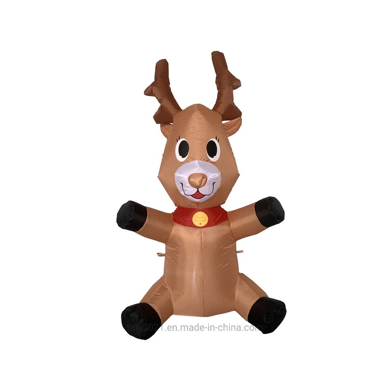 4FT Christmas Reindeer Opening Hand, Inflatable Indoor Outdoor Party Decoration