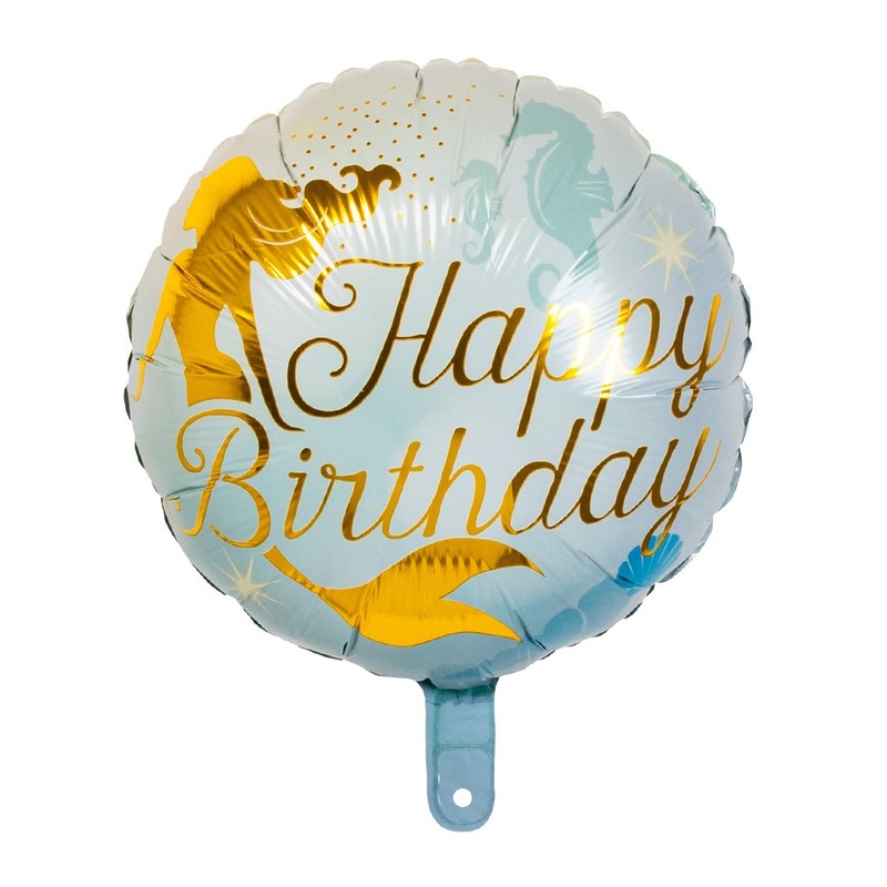Foil Balloon Golden Mermaid 45cm
