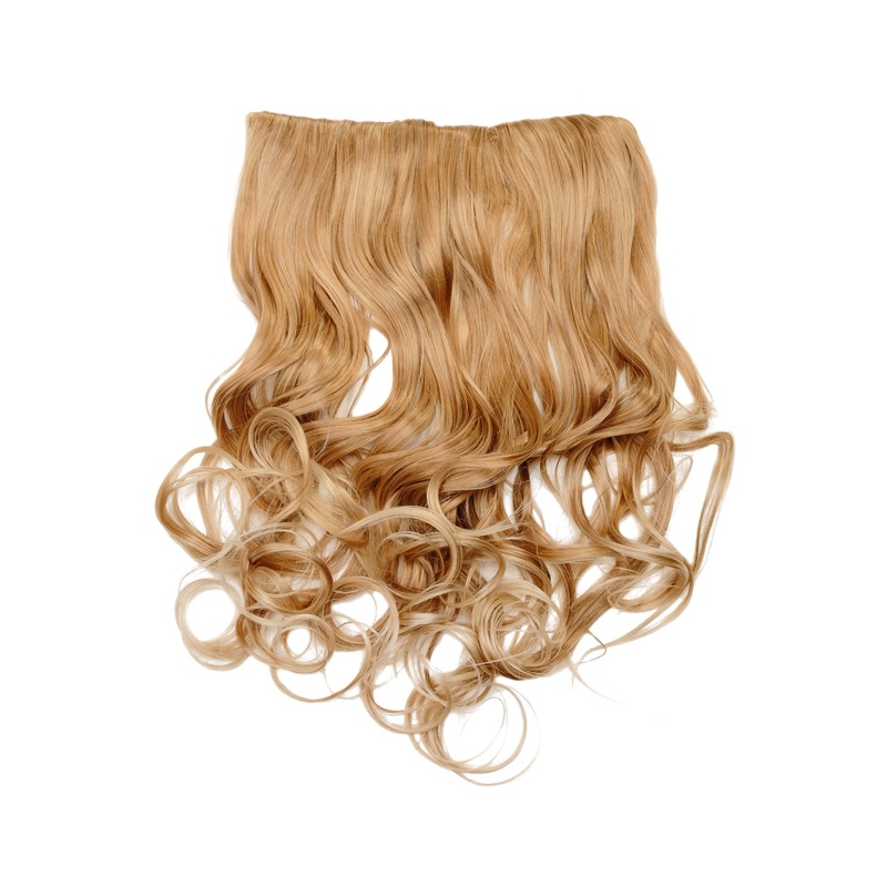 Hairpiece Halfwig 5 clip Clip-In Extension long curled curls blond platinum mix WH5008-180C-27T613