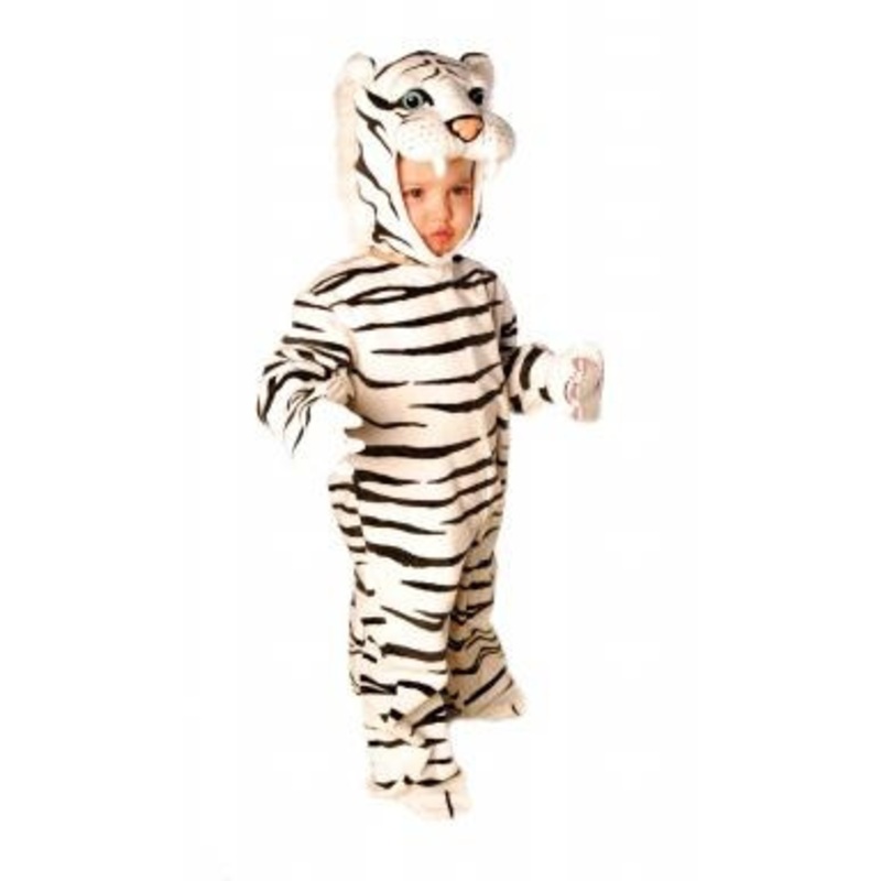 Tiger White Plush Costume  6-12 months