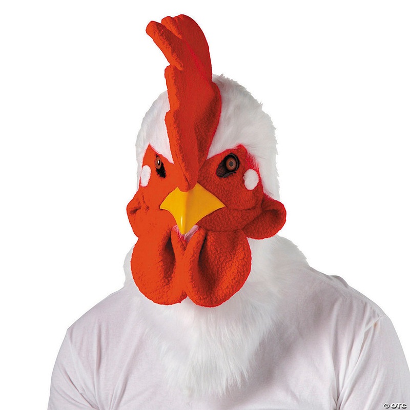 Adults Rooster Moving Mouth Overhead Mask – One Size