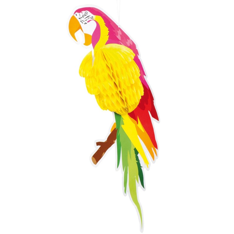 Hawaii beach party deco parrot 50 x 26cm