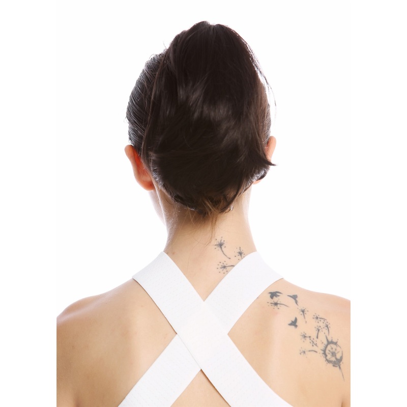 Ponytail Hairpiece very short straight but voluminous dark brown N869