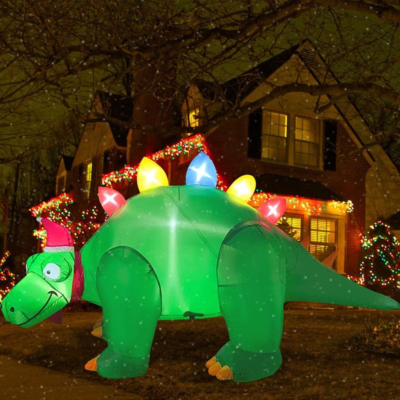 Xmas Inflatable Dinosaur Inflatable Yard Decorations