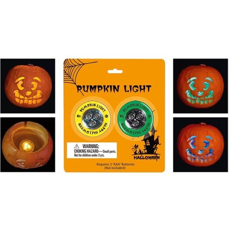 2 pumpkin LED lights