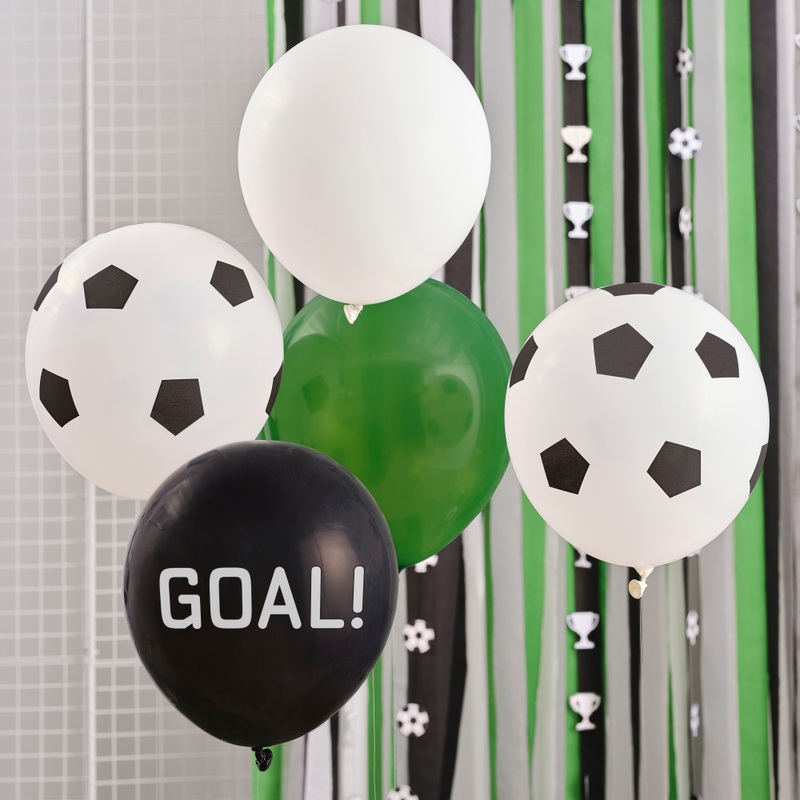 5 ready to kick off latex balloons