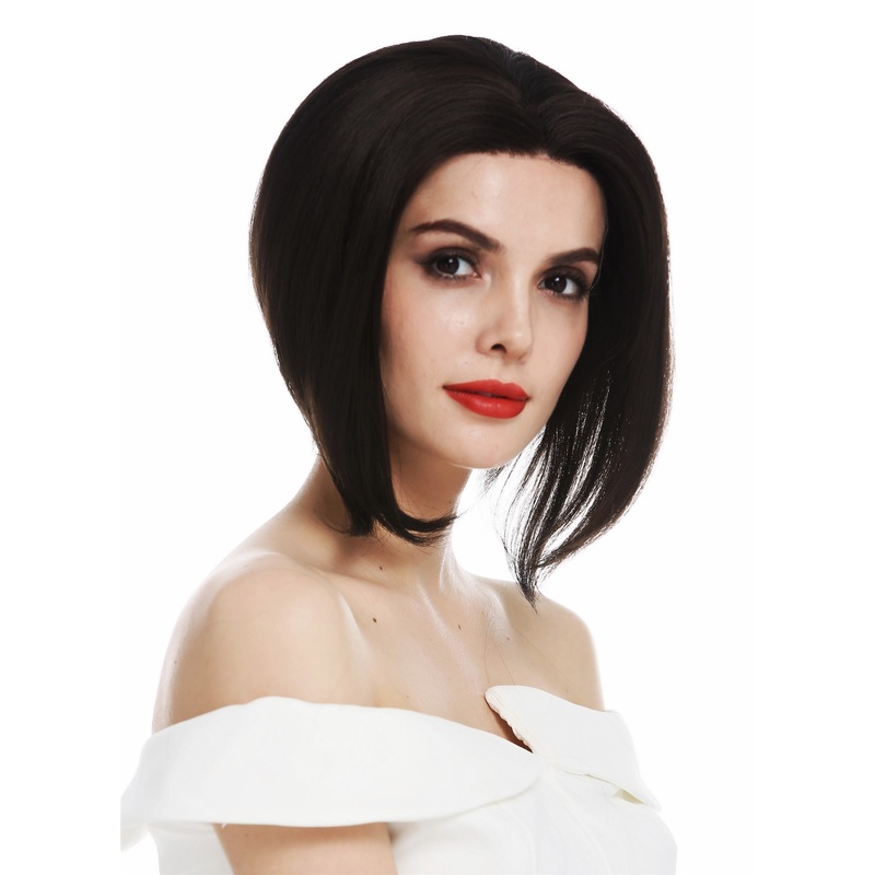 Women’s wig lace front parting short bob clavi cut dark brown IVA-LF