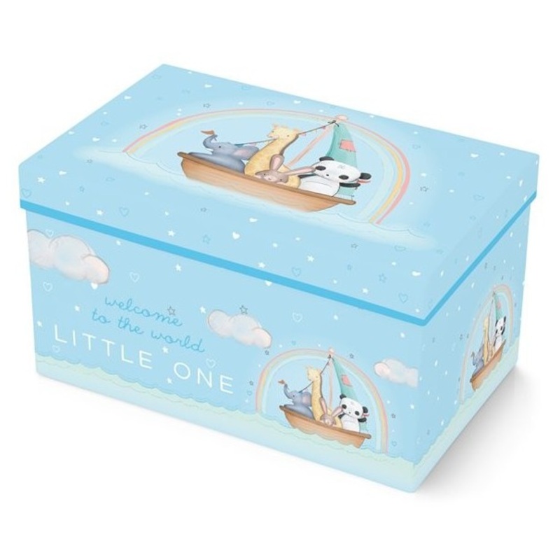 Baby animal ark gift box blue