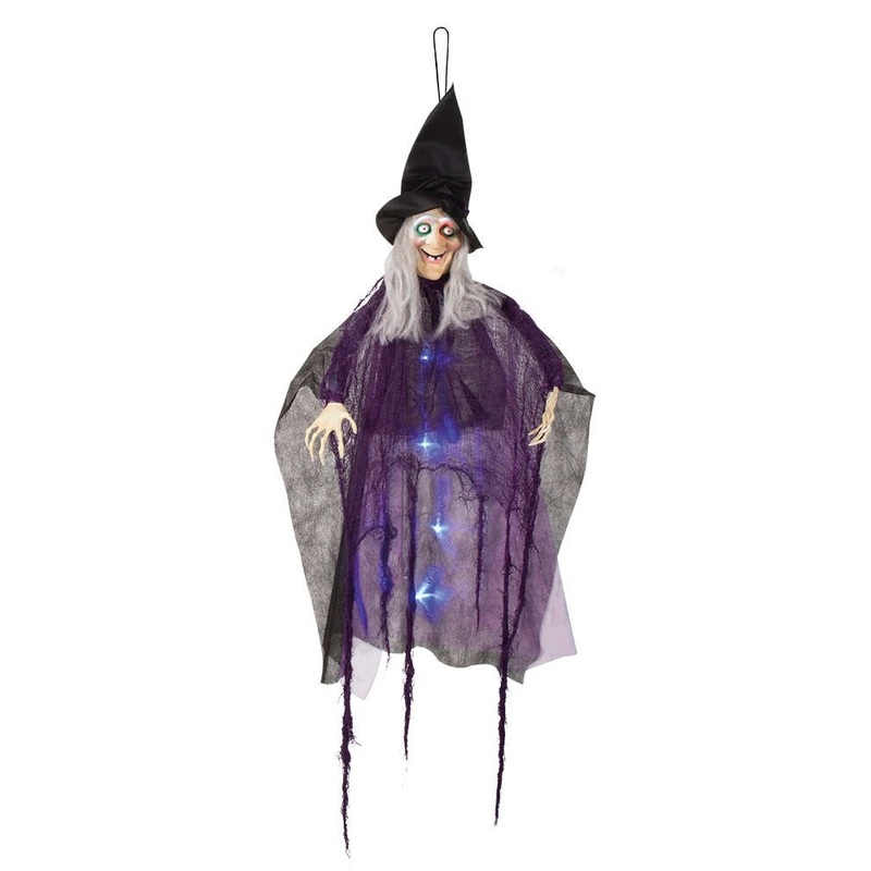 The witch Hildi animated hanging decoration 1.1m