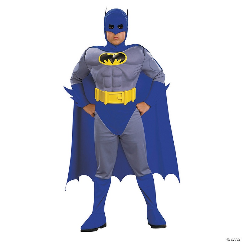 Boy’s Deluxe Muscle Batman Costume – Medium