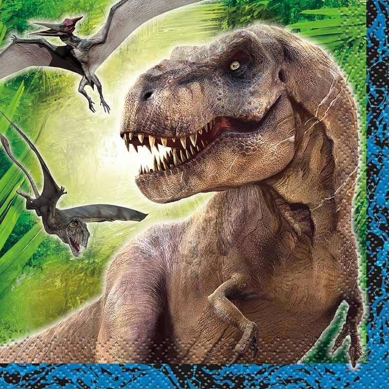 16 Jurassic World napkins 25cm