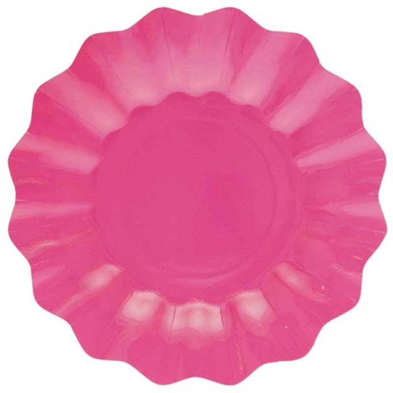 8 Fuchsia Passion paper plates 21cm