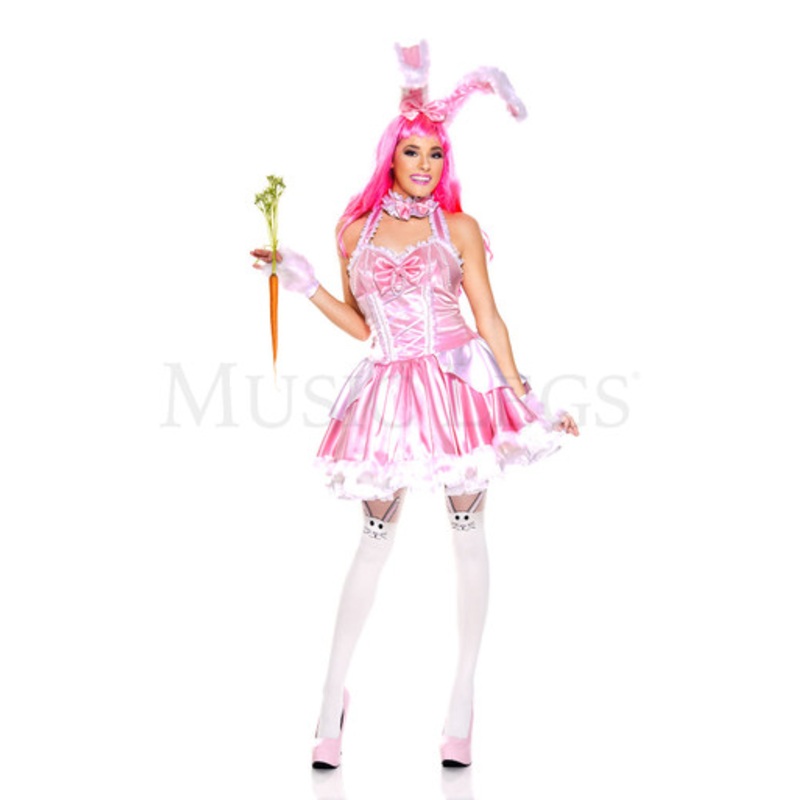 Bunny Babe Female Costume – Pink Small/Medium