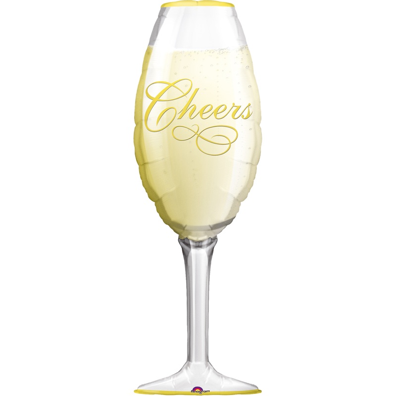 Cheers champagne glass foil balloon