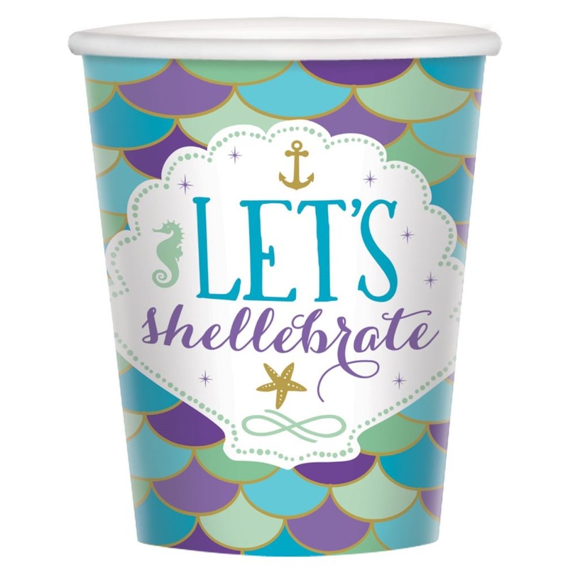 8 cups Shellebrate Mermaid 250ml