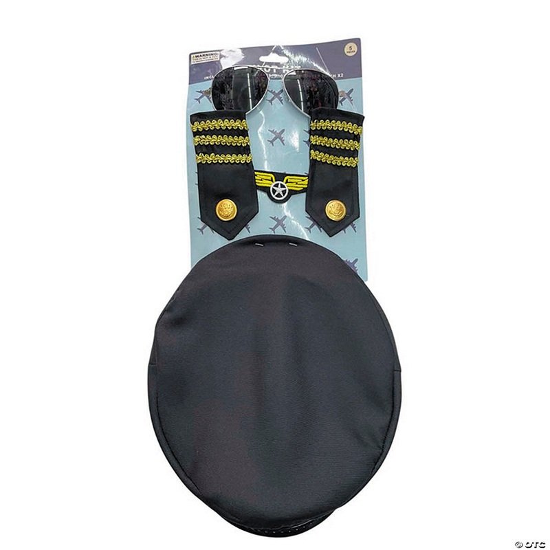 Adults Pilot Costume Accessory Kit – 5 Pc.