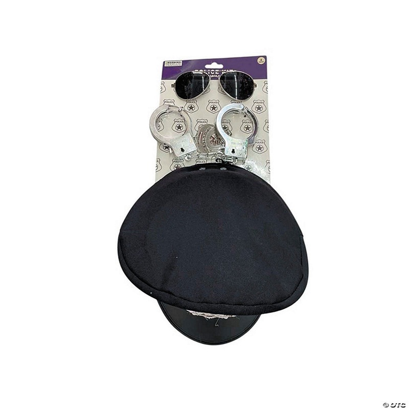 Adults Police Costume Accessory Kit – 4 Pc.