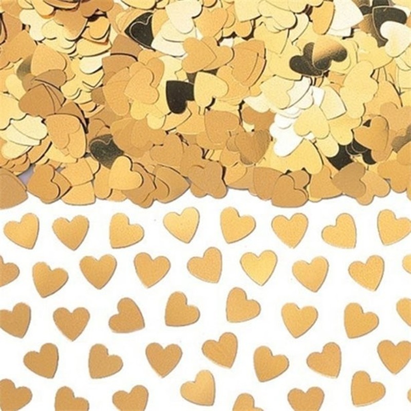 Golden heart confetti metallic 14g