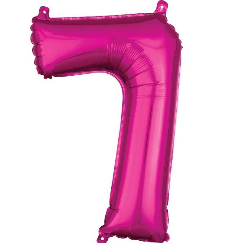 16” Number 7 Pink Air Fill Balloon