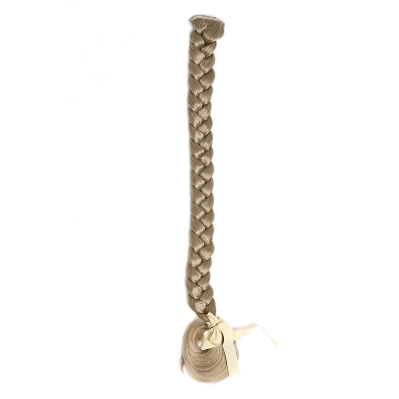 Braided Plait Hairpiece plaited Clip-in Hair Extension long ash blonde SA101