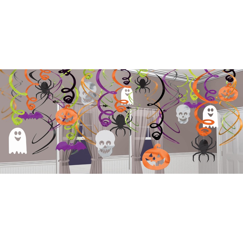Creepy Halloween swirl hanging decoration