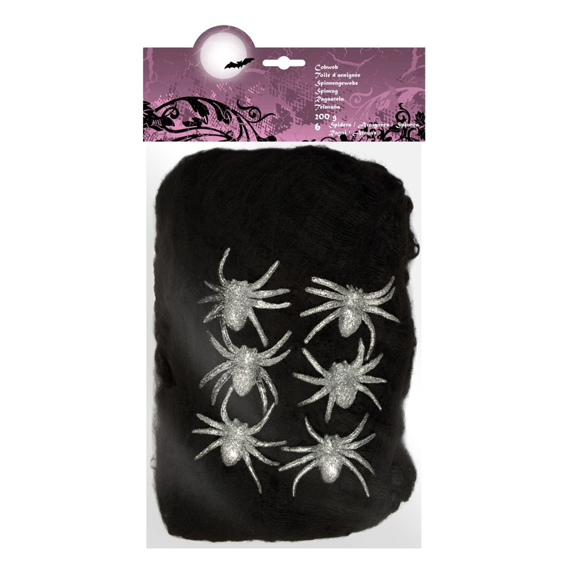 Creepy Spider Night decoration cobweb black 200g