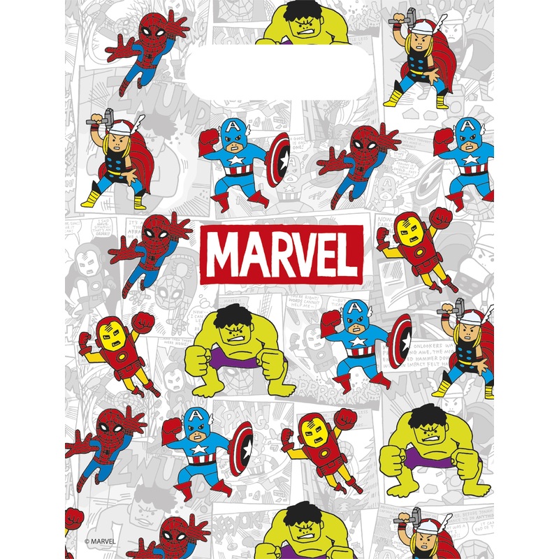 6 Marvel Comic Book Heroes Gift Bags