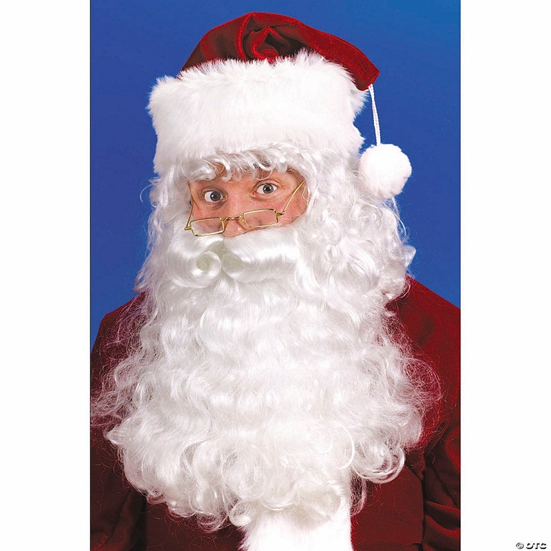 Adults Santa White Synthetic Wig & Beard Set – One Size