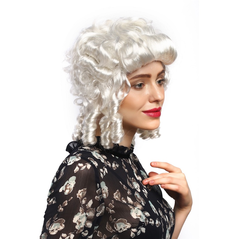 Lady Party Wig Baroque Colonial curls ringlets strands Queen Aristocrat 91022