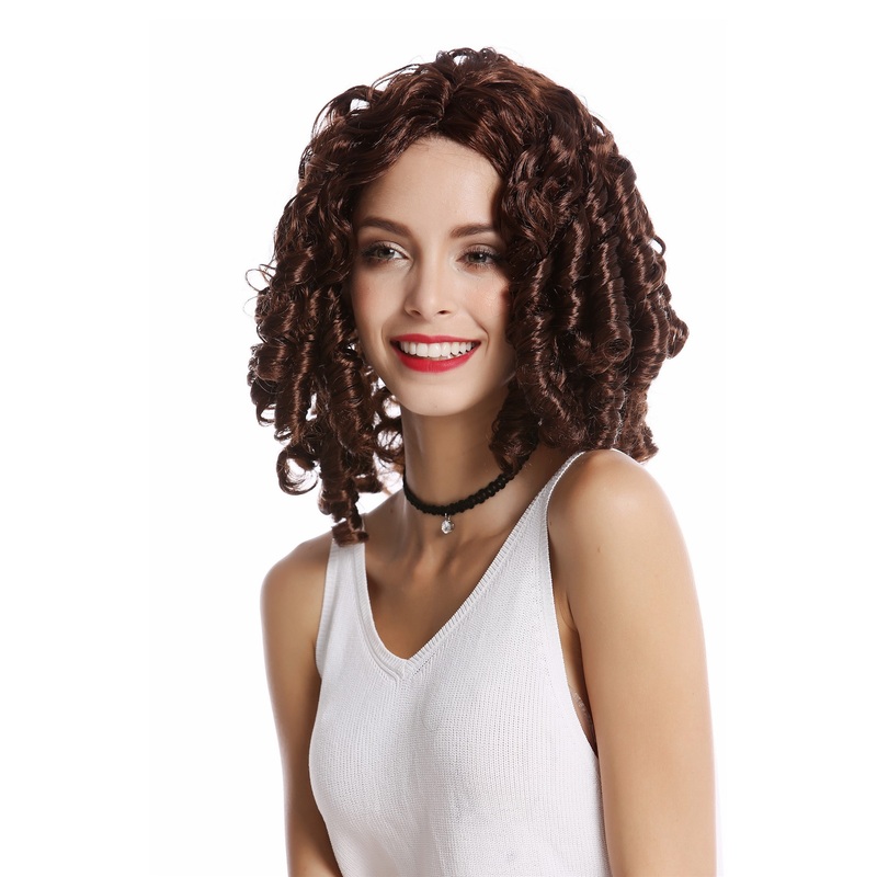 Wig Women Baroque Victorian Gothic Lolita curls ringlets mahogany brown 91308
